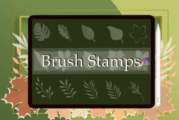 Download 16 Leaves Stamp Brushes Procreate - Procreate Collection