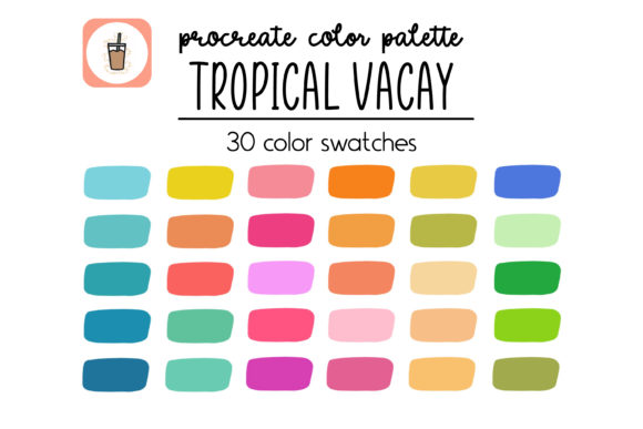 Download Tropical Vacay Procreate Palette - Procreate Collection