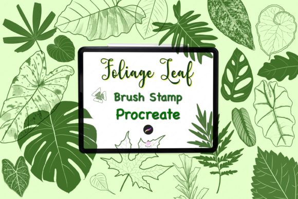 Download Procreate Brush Stamp Leaf Foliage - Procreate Collection