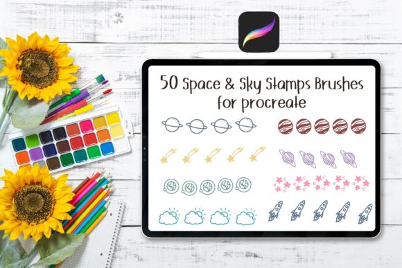 Download 50 Space Stamps Brushes for Procreate - Procreate Collection