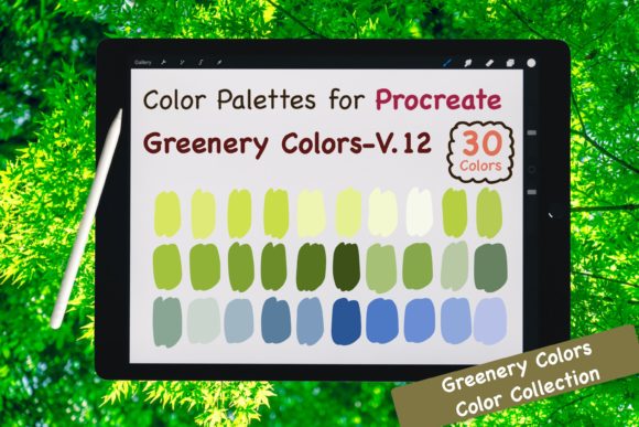 Download Procreate Color Palette-Greenery V.12 - Procreate Collection