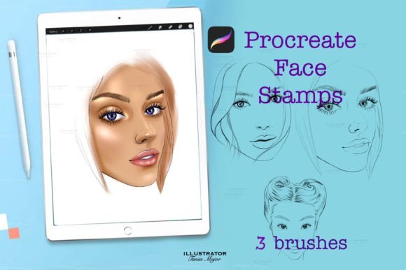 Download Procreate Face Stamps, Procreate Brushes - Procreate Collection