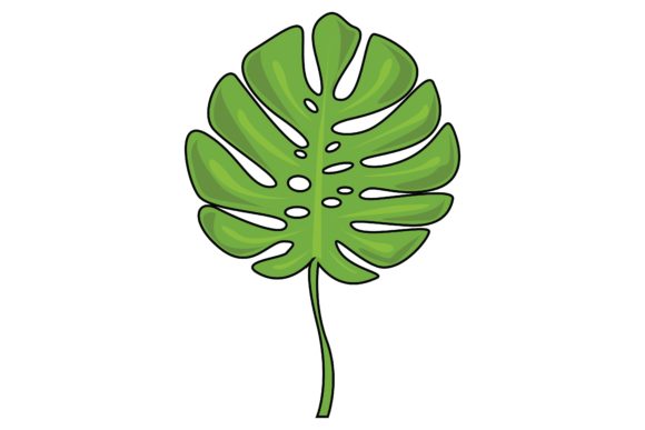 Download Green Monstera Leaf Sticker Vector - Leaf sticker Collection