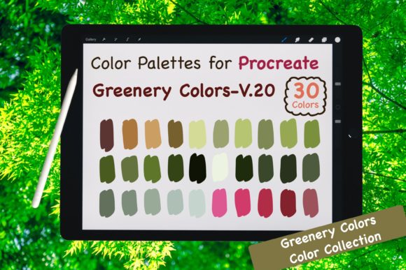 Download Procreate Color Palette-Greenery V.20 - Procreate Collection