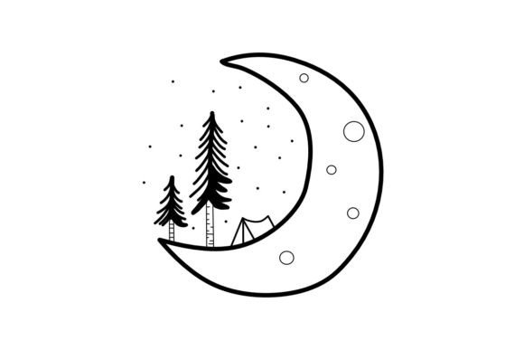 Download Tent on the Moon Procreate Brush Stamp - Procreate Collection
