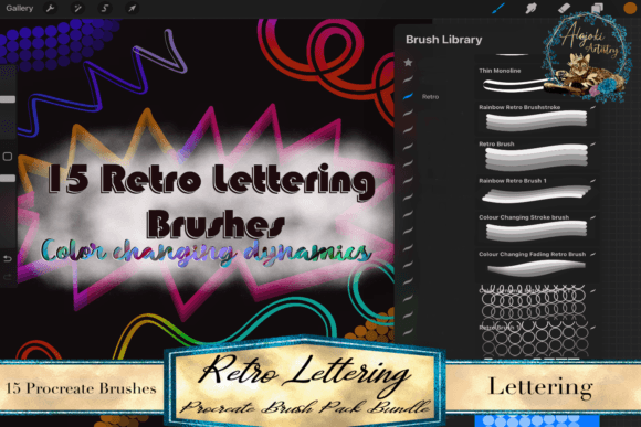 Download Retro | Procreate Lettering Brushes - Procreate Collection