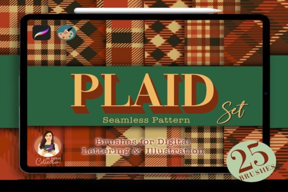 Download Plaid Procreate Brush Pack | 25 Brushes - Procreate Collection