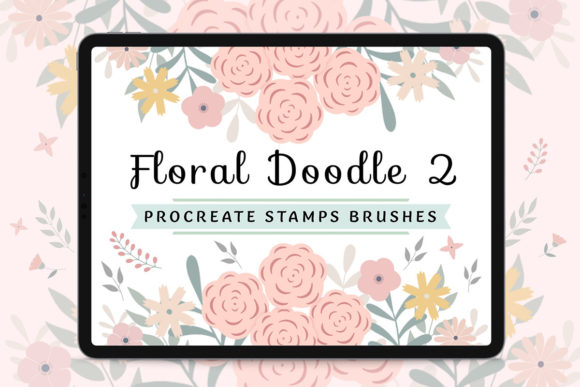 Download Procreate Stamps -  Floral Doodle Vol.2 - Procreate Collection