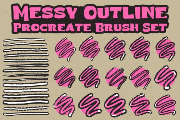Download Procreate Messy Outlines Brush Set - Procreate Collection