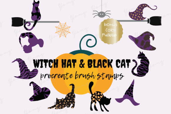 Download Procreate Stamp Halloween+Color Palette - Procreate Collection