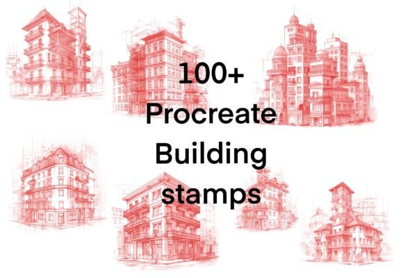 Download 116 Procreate Building Brushes &amp; Stamps - Procreate Collection