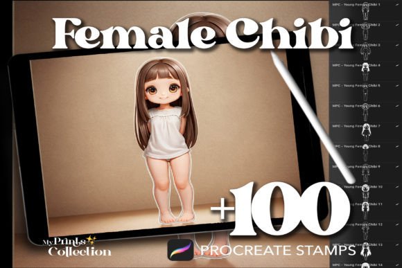 Download 100+ Procreate Female Chibi Stamps - Procreate Collection