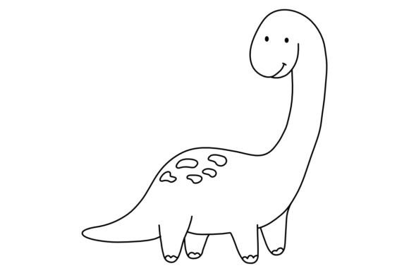 Download Dinosaur Line Art Procreate Brush Stamp - Procreate Collection