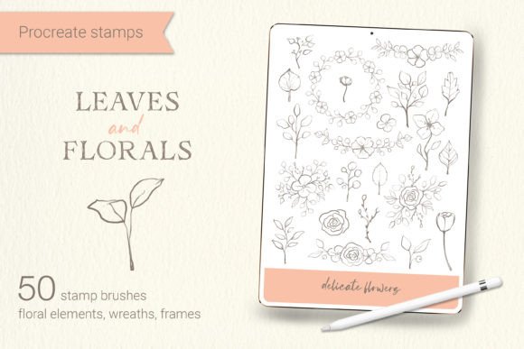 Download Leaves and Florals Procreate Stamps - Procreate Collection