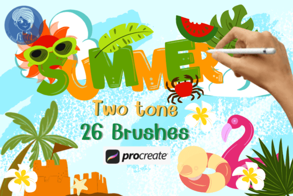 Download Summer Set Procreate Brushes Stamp - Procreate Collection