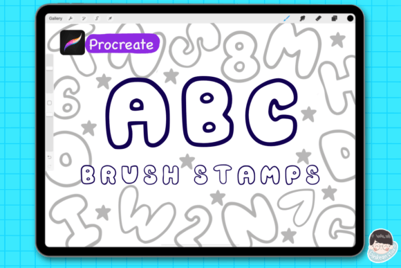 Download ABC Brush Stamps for Procreate - Procreate Collection