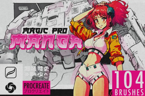 Download 104 MagicPro Manga Procreate Brushes - Procreate Collection