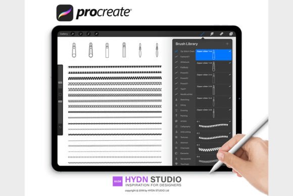 Download Zip Chain Stitch Brush Set for Procreate - Procreate Collection