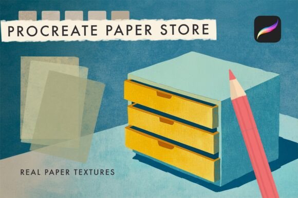 Download Paper Store - Procreate Texture Brushes - Procreate Collection