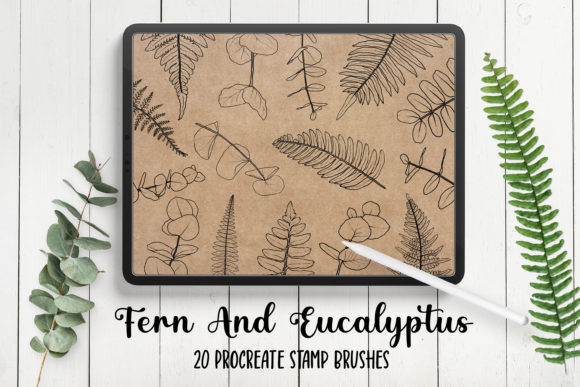 Download Fern and Eucalyptus Procreate Brushes - Procreate Collection