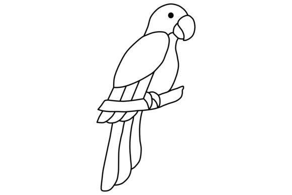 Download Parrot LineArt Procreate Brush Stamp - Procreate Collection