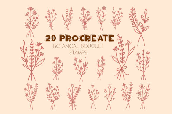 Download 20 Botanical Procreate Brush Stamps - Procreate Collection