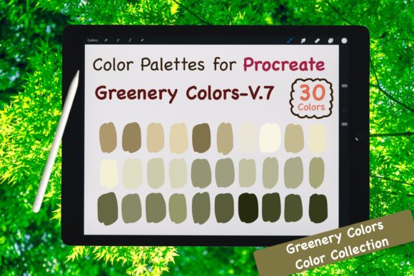 Download Procreate Color Palette-Greenery V.7 - Procreate Collection