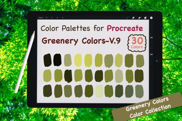 Download Procreate Color Palette-Greenery V.9 - Procreate Collection