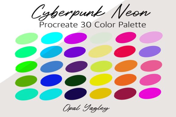 Download Cyberpunk Neon Procreate Color Palette - Procreate Collection