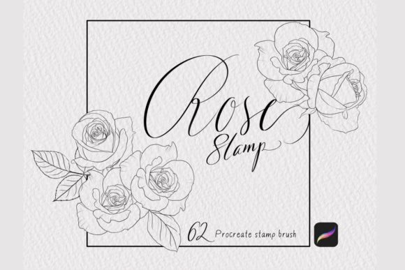 Download Rose Stamp Procreate Brush - Procreate Collection