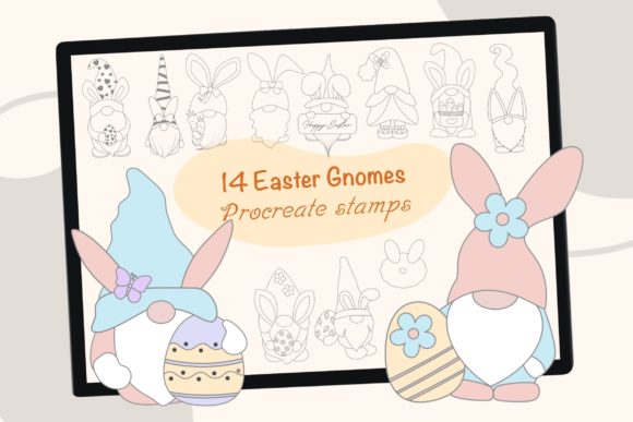 Download Easter Gnome Procreate Brush Stamps - Procreate Collection