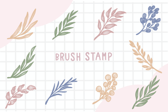 Download Line Art Leaf Brush Stamp Procreate - Procreate Collection