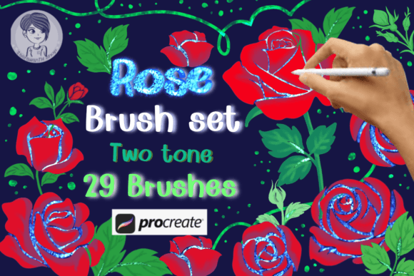 Download Rose Brush Stamp Procreate - Procreate Collection