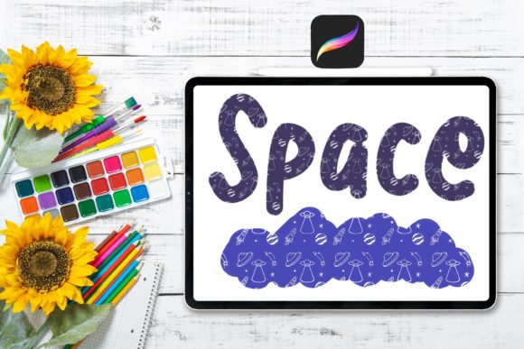 Download Space Texture Brush for Procreate - Procreate Collection