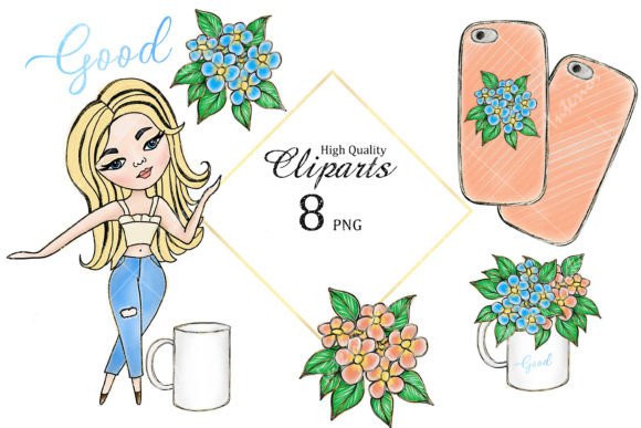Download Cute Fashion Illustrations - Premium Bundle