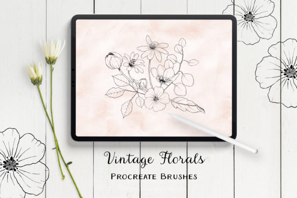 Download Vintage Florals Procreate Brushes - Procreate Collection