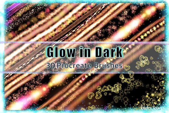 Download Procreate Brush Glow Neon Glitter Light - Procreate Collection