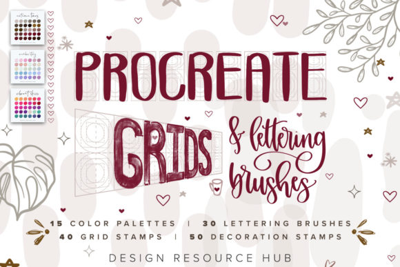 Download Procreate Lettering, Grid, &amp; Texture Set - Procreate Collection