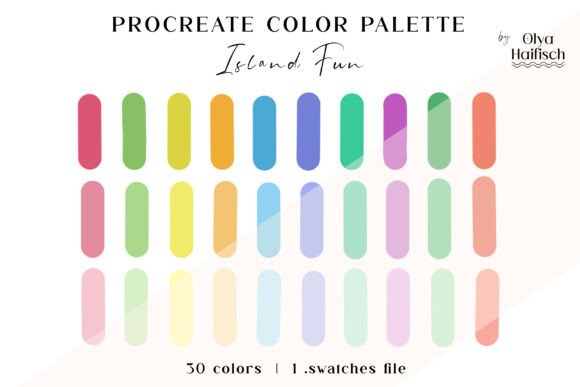 Download Tropical Summer Procreate Color Palette - Procreate Collection