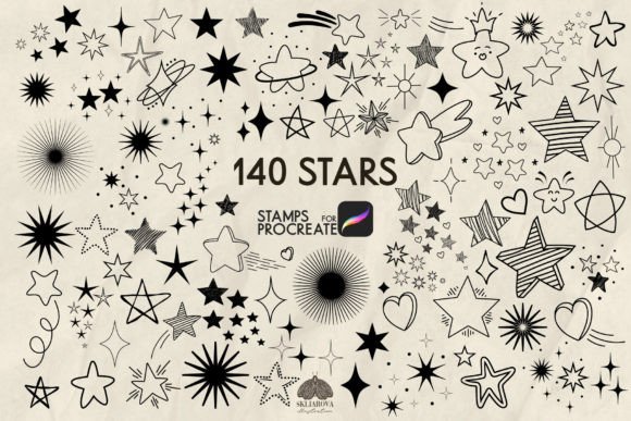 Download Stars Procreate Stamp Brushes - Procreate Collection