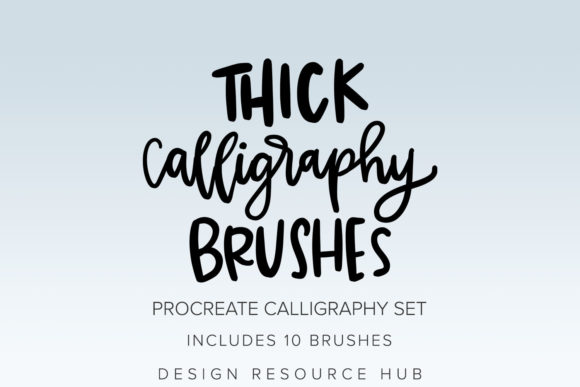 Download Thick Calligraphy Procreate Brushes - Procreate Collection