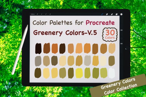 Download Procreate Color Palette-Greenery V.5 - Procreate Collection