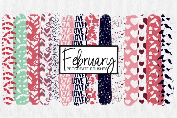 Download February Procreate Pattern Brushes - Procreate Collection