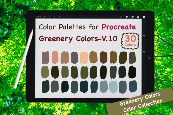 Download Procreate Color Palette-Greenery V.10 - Procreate Collection