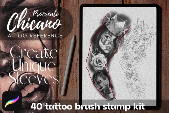 Download Procreate Chicano Tattoo Stencil Brush - Procreate Collection
