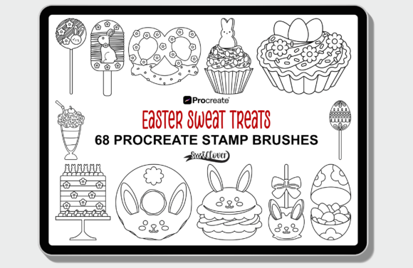 Download Procreate Easter Sweet Treat Stamp Brush - Procreate Collection