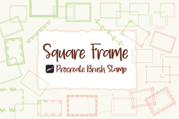 Download Procreate Brush Stamp ; Square Frame - Procreate Collection