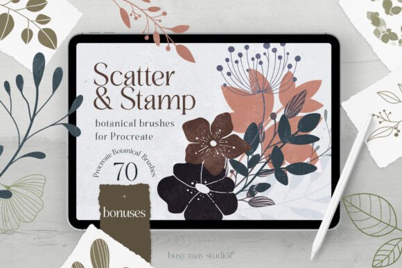 Download Botanical Procreate Stamp Brushes - Procreate Collection