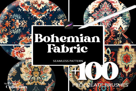 Download 100+ Procreate Bohemian Fabric Brushes - Procreate Collection