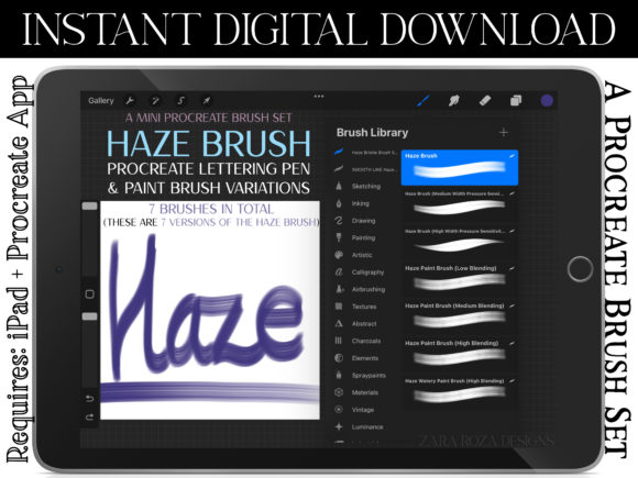Download Haze Mini Procreate Marker &amp; Paint Brush - Procreate Collection